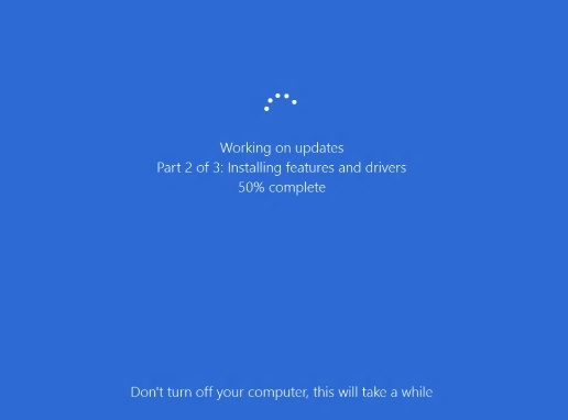 Downloading updates 100% windows 10